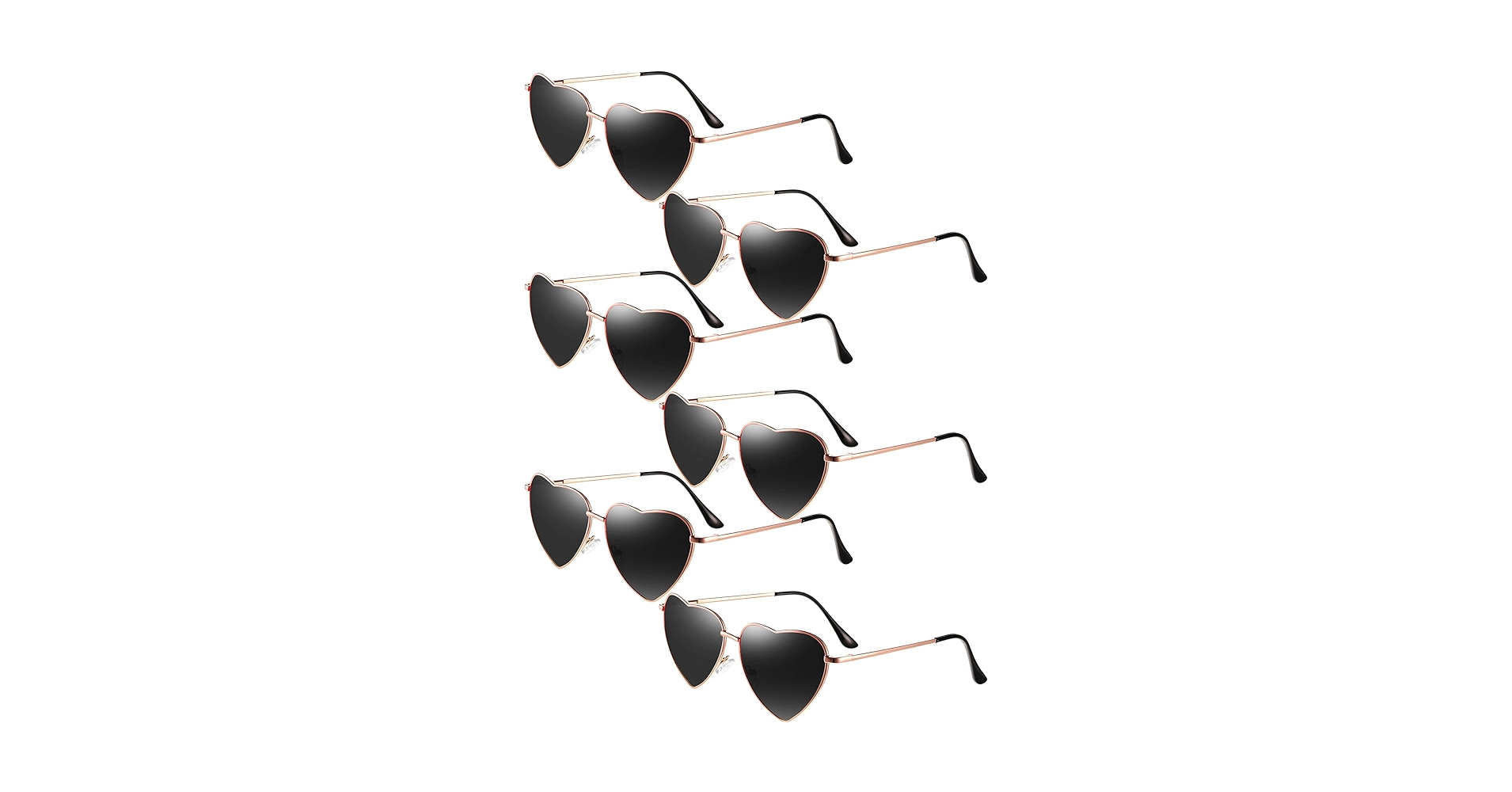 Amazon.com: Frienda 6 Pairs Heart Shaped Sunglasses Vintage